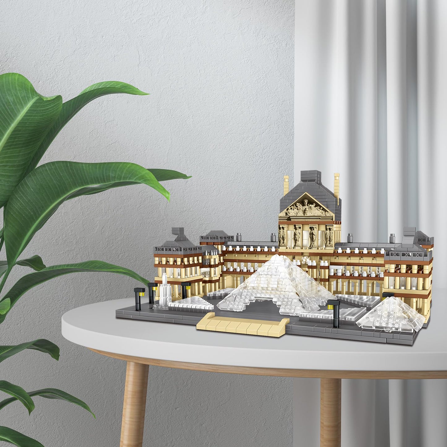 CSNRHG Paris Louvre Museum Model Building Blocks Set Micro Bricks World Famous Architecture Educational Toys for Kids Adults 3377 Piece Birthday