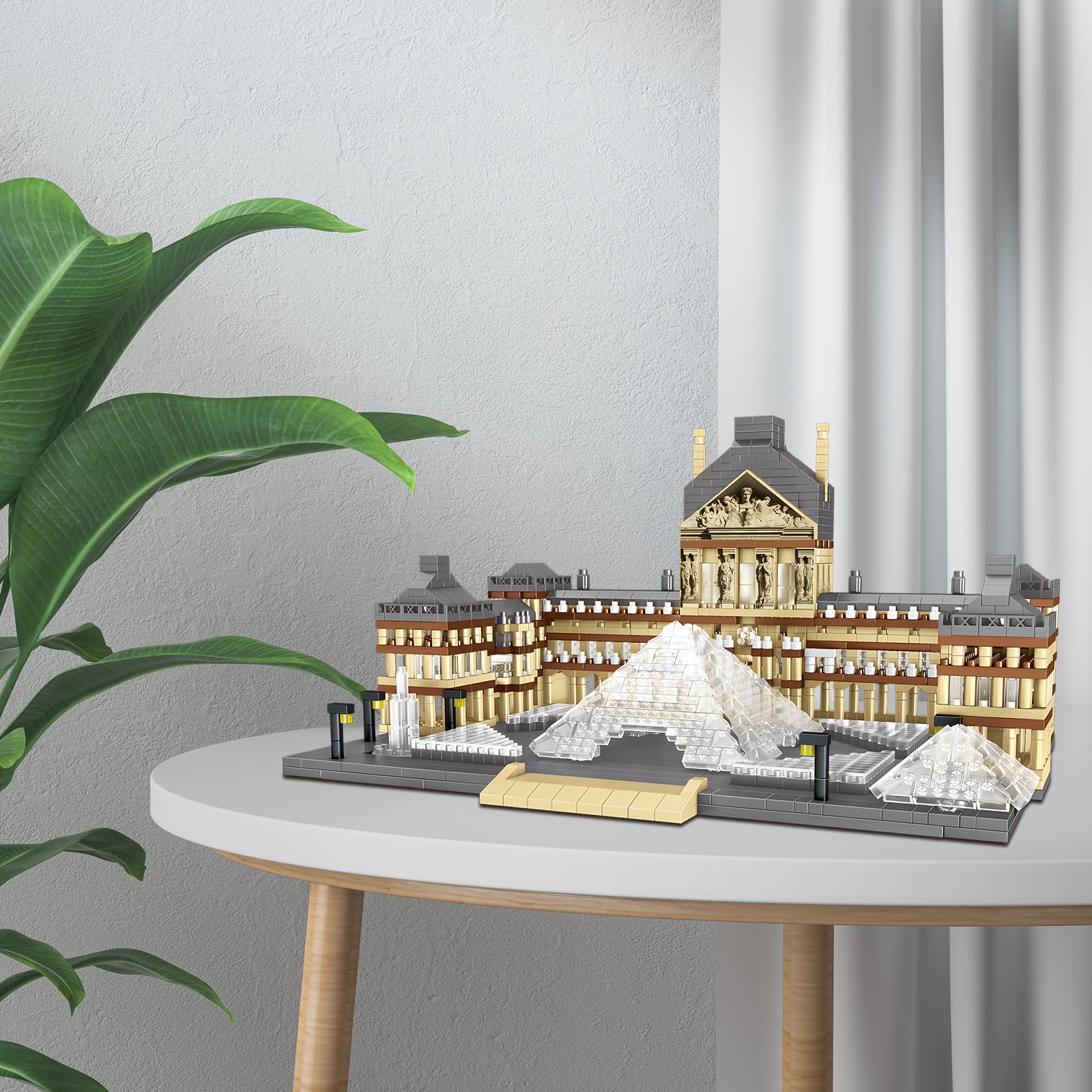 CSNRHG Paris Louvre Museum Model Building Blocks Set Micro Bricks World Famous Architecture Educational Toys for Kids Adults 3377 Piece Birthday