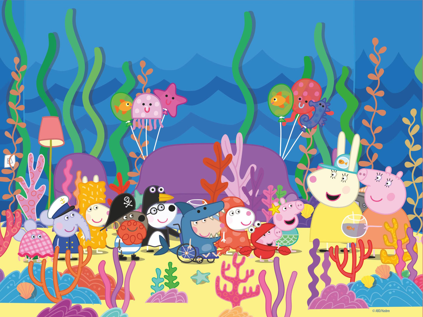 Prime 3D | Hasbro | Peppa Pig | 24 Piece 3D/2D Double-Sided Jigsaw Puzzle for Kids | Finished Size 12" x 9" | Challenging & Fun for Kids & Families |