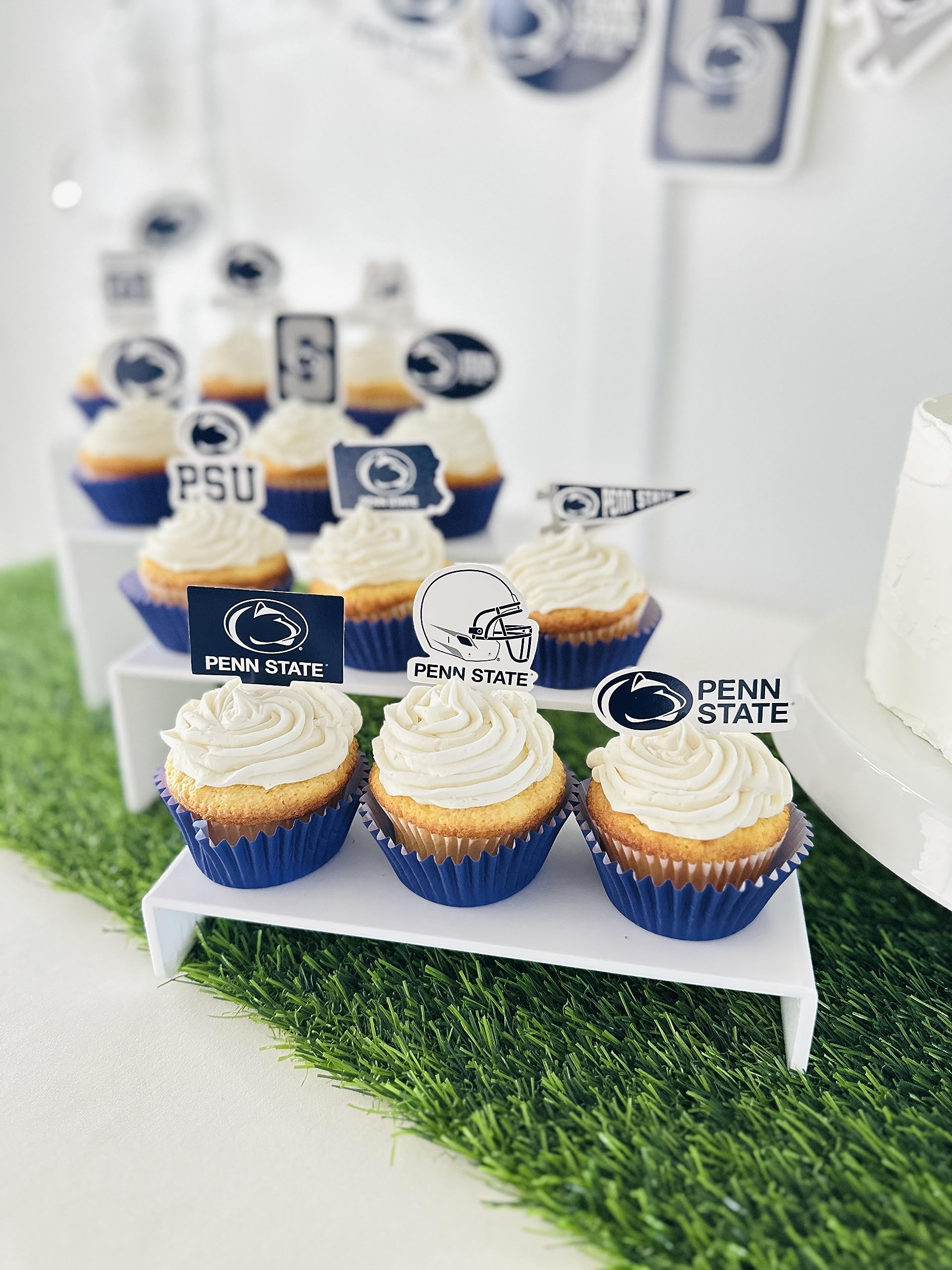 Penn State Cupcake Toppers Graduation Party Cake Decorations 24 Pc