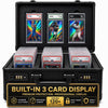 Poshy Graded Card Case - Durable PSA Slab Case with Combination Lock - 3 Row Graded Card Storage Box with 6 Foam Inserts - Compatible with PSA, GMA