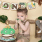 Agvgaza Monkey 1st Birthday Crown/Hat - Wild One Olive Green Safari Hat, Jungle Party Decor, Photo Prop for Boys
