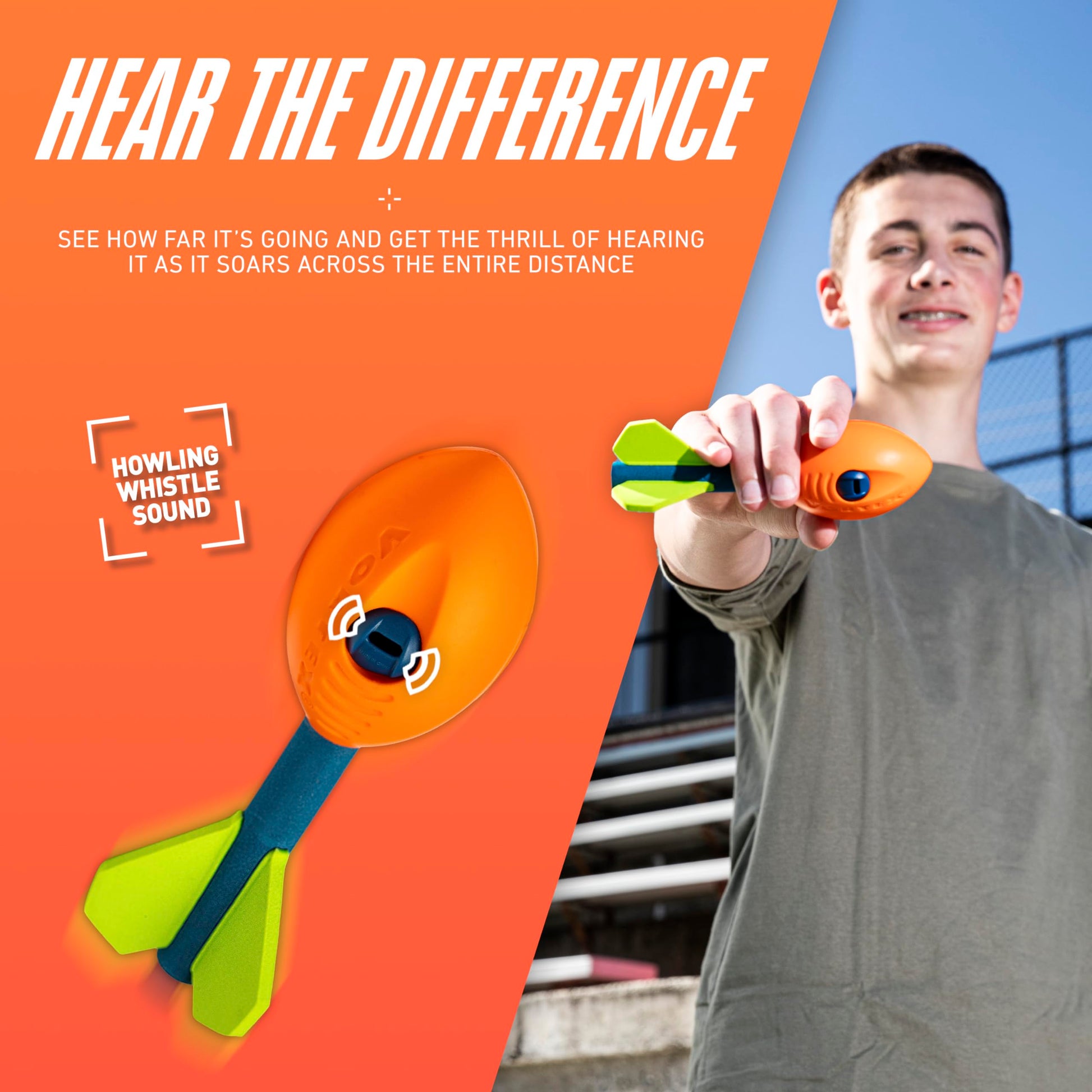 Franklin Sports NERF Vortex Mini Aero Howler Foam Football