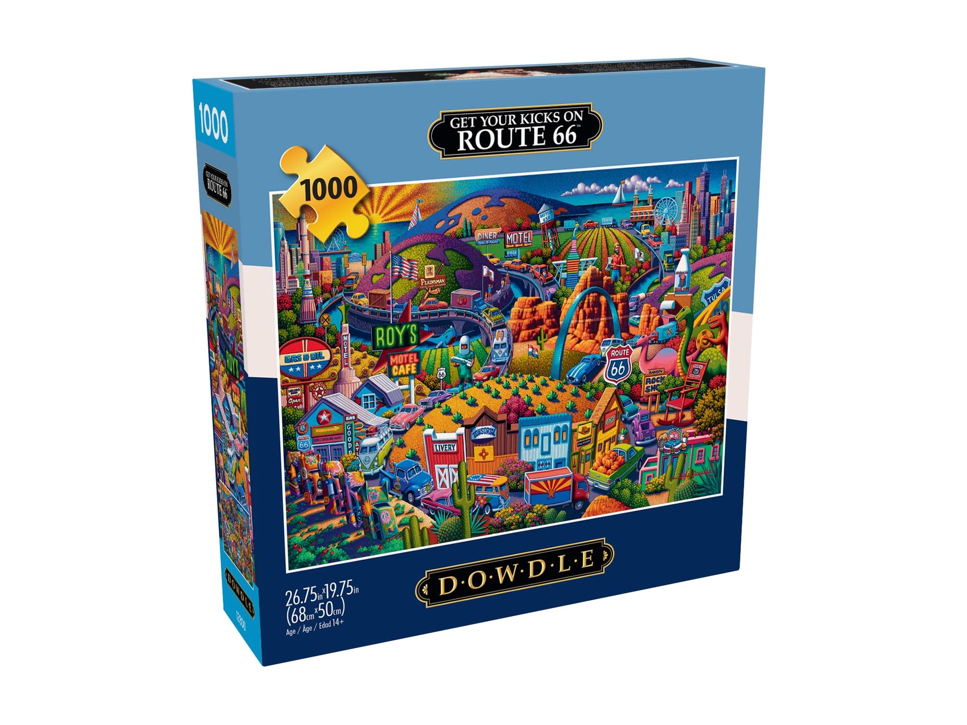 Buffalo Games - Eric Dowdle Get Your Kicks on Route 66-1000 Piece Puzzle