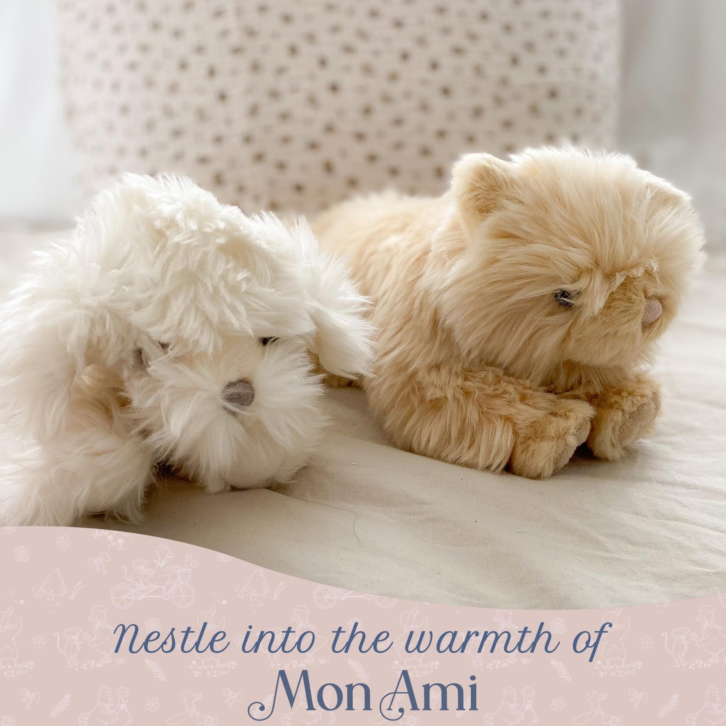 MON AMI Sugar Maltese Puppy 11-Inch Stuffed Dog, Soft Cuddly Plush Toy