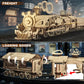 Fuiltee 3D Wooden Puzzles for Adults, DIY Mechanical Train Model Kit, Movable Model Train, Removable Carriages, Unique Gift for 14+ Teens and Adults