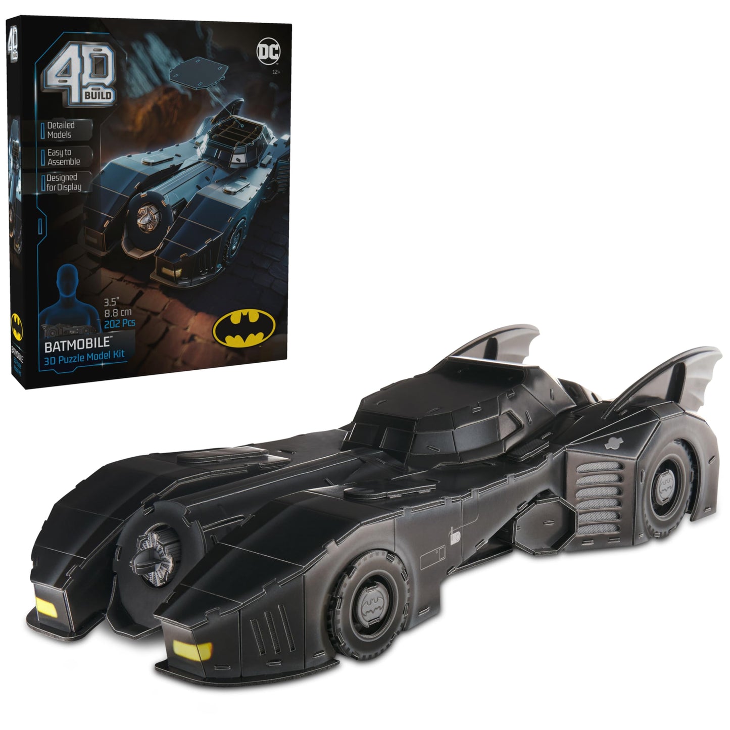 4D Build DC Comics Retro Batmobile 3D Puzzle Model Kit for Adults