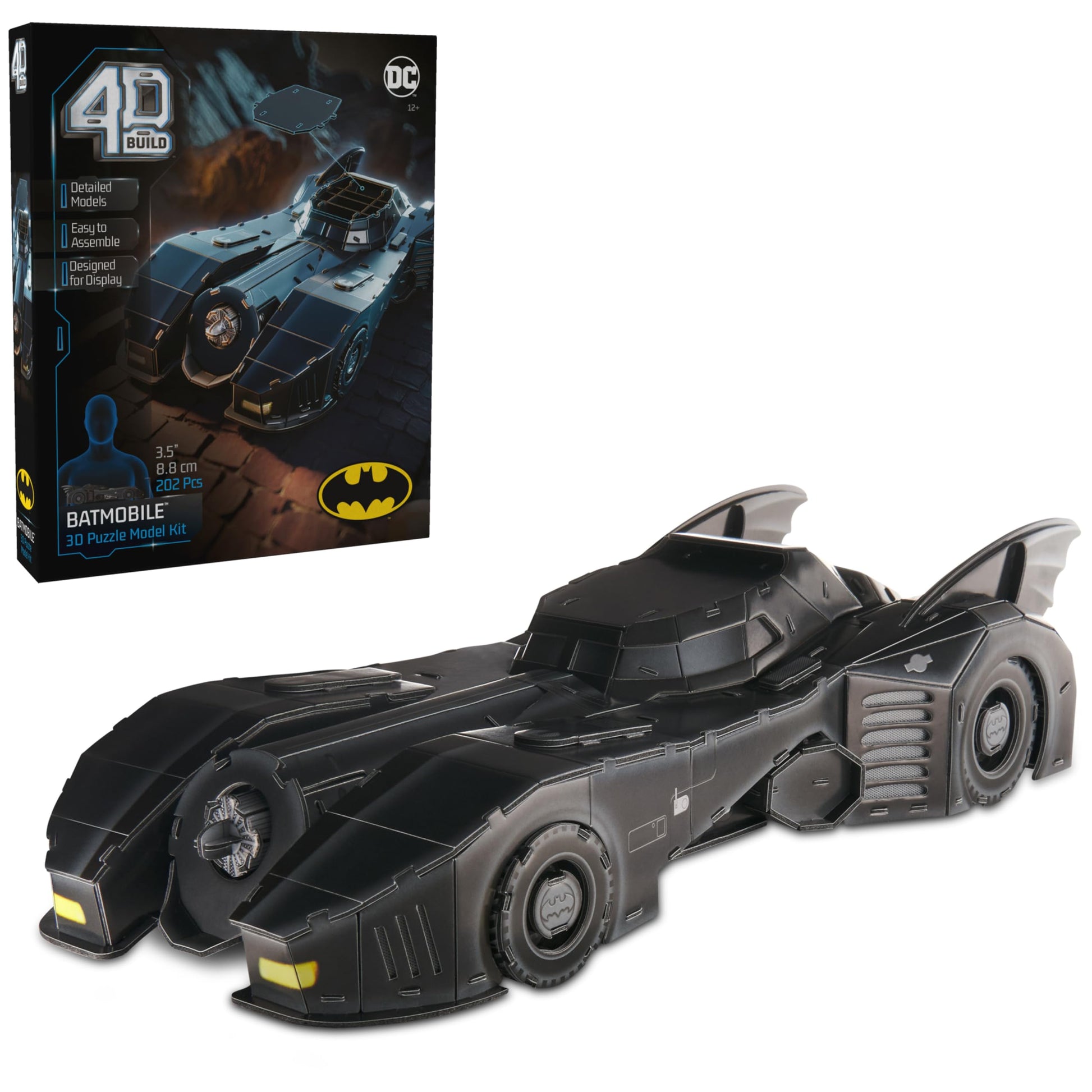 4D Build DC Comics Retro Batmobile 3D Puzzle Model Kit for Adults
