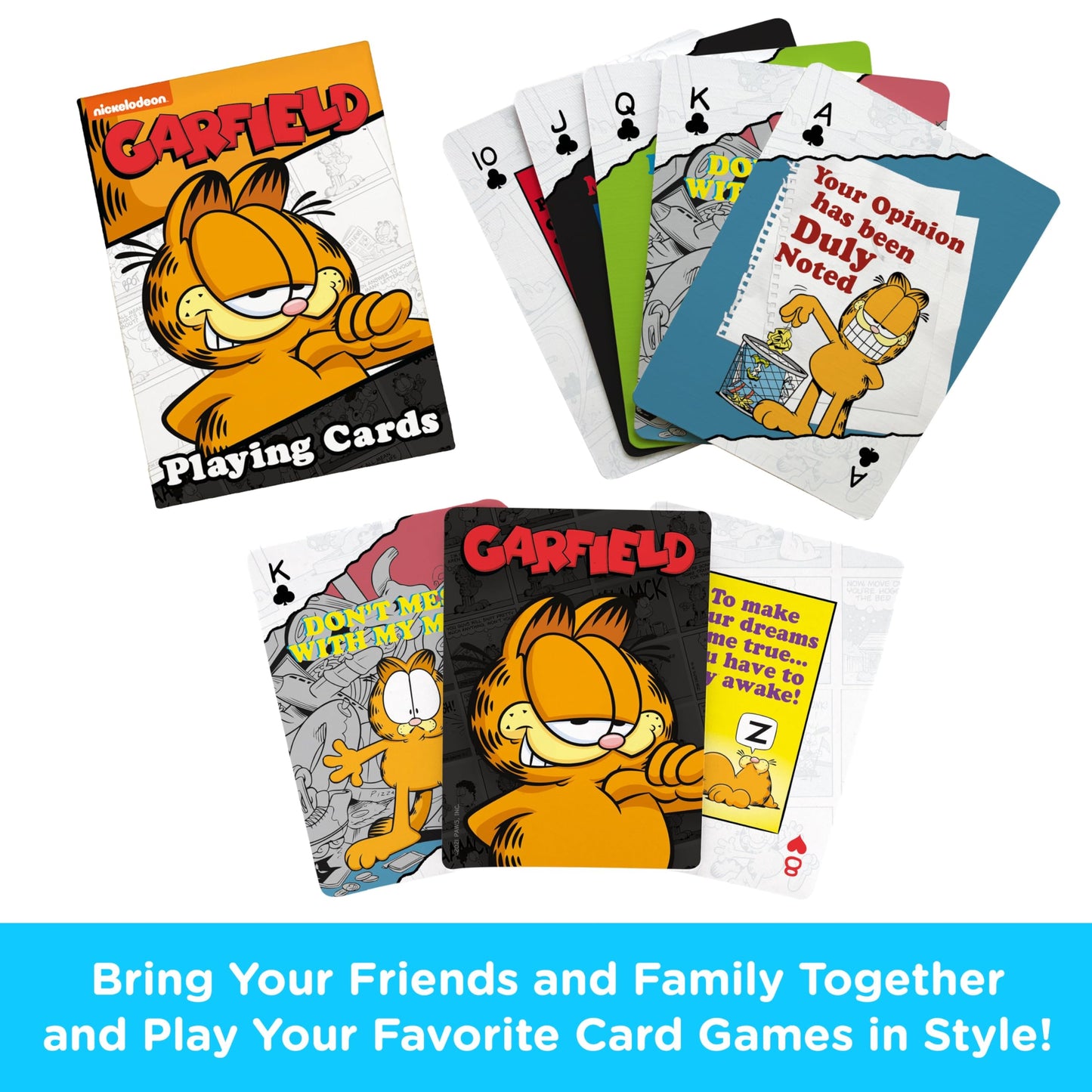 Aquarius Garfield Playing Cards Standard Size - Themed Novelty Deck with 52 Unique Comic Designs - Collectible Merchandise Gift for Teens and Adults
