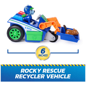 Paw Patrol Search & Rescue Rocky Recycler Toy Vehicle with 2 Figures