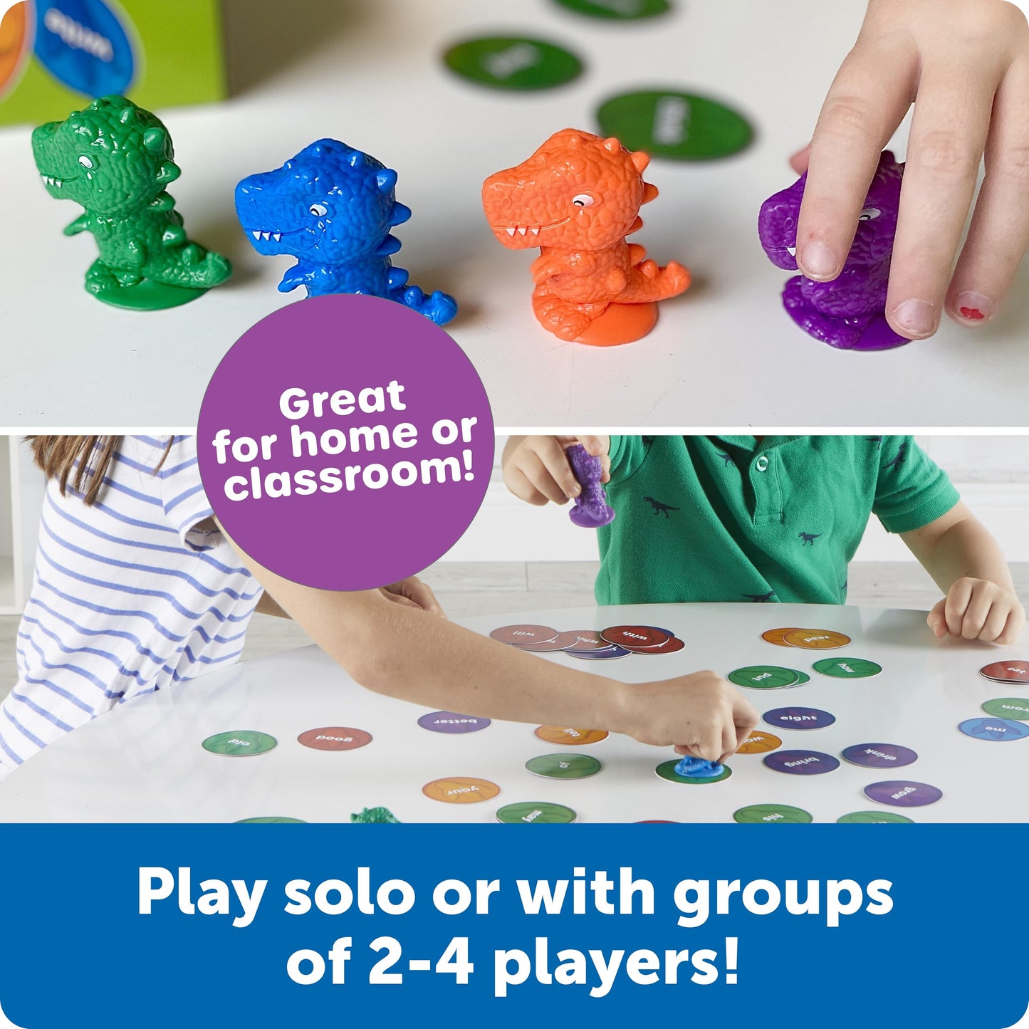 Learning Resources Sight Word Stomp! - Alphabet Toys, Phonics Flash Cards, Classroom Board Games, ABC Homeschool, Reading Manipulatives, Gifts
