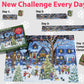 Advent Calendar Jigsaw Puzzle 1000 Pieces - Christmas Cheer by Vermont Christmas Company - Count Down to Christmas Jigsaw Puzzle - Use Year After Year