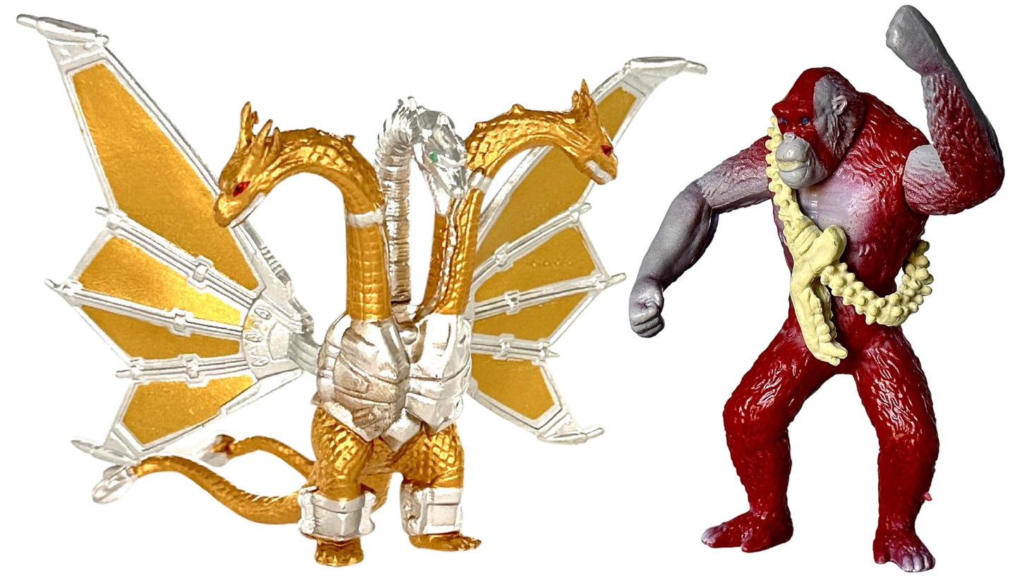 TwCare Set of 23 Monster x Kong: The New Empire,Mini Dinosaur Dragon Toys Action Figures, Evolved Basic Exquisite Battle Roar B.E.A.S.T. Glove Shimo