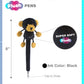 Puzzled DolliBu Black Bear Plush Pen - Cute & Soft Wild Life Stuffed Animal Ballpoint Novelty Pen Toy, Writing Pen Instrument For School & Office Desk