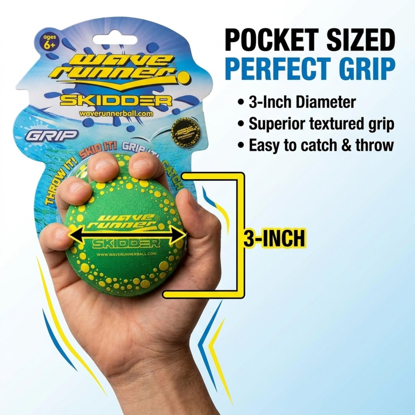 Wave Runner Water Bouncing Frisbee- Disc that Bounces, Skids, and Skips On Water | The Perfect Beach and Pool Toy (Color May Vary) (Single)