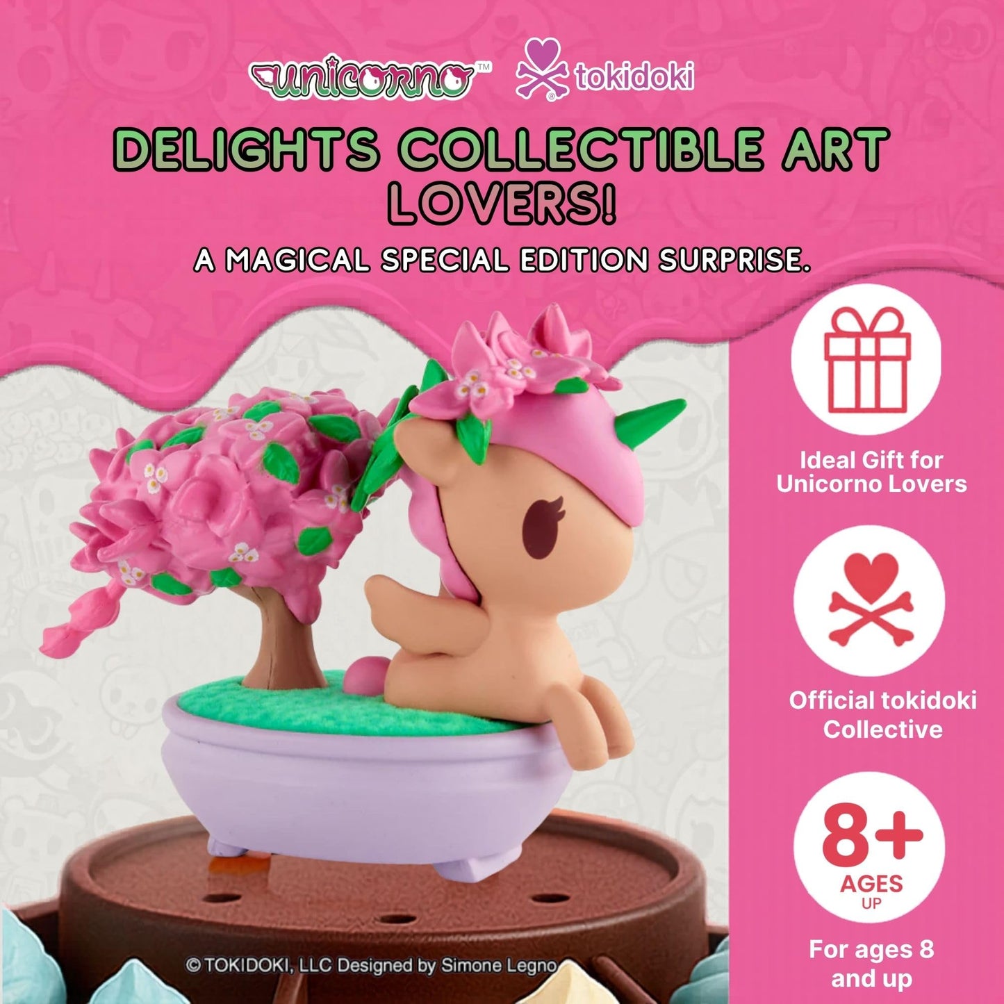 tokidoki™ Botanical Bonsai Unicorno™ Special Edition - Open-Box Mystery Figure Collectible Art for Kids Age 8+ and Adults - Small 2.75 Inch Vinyl