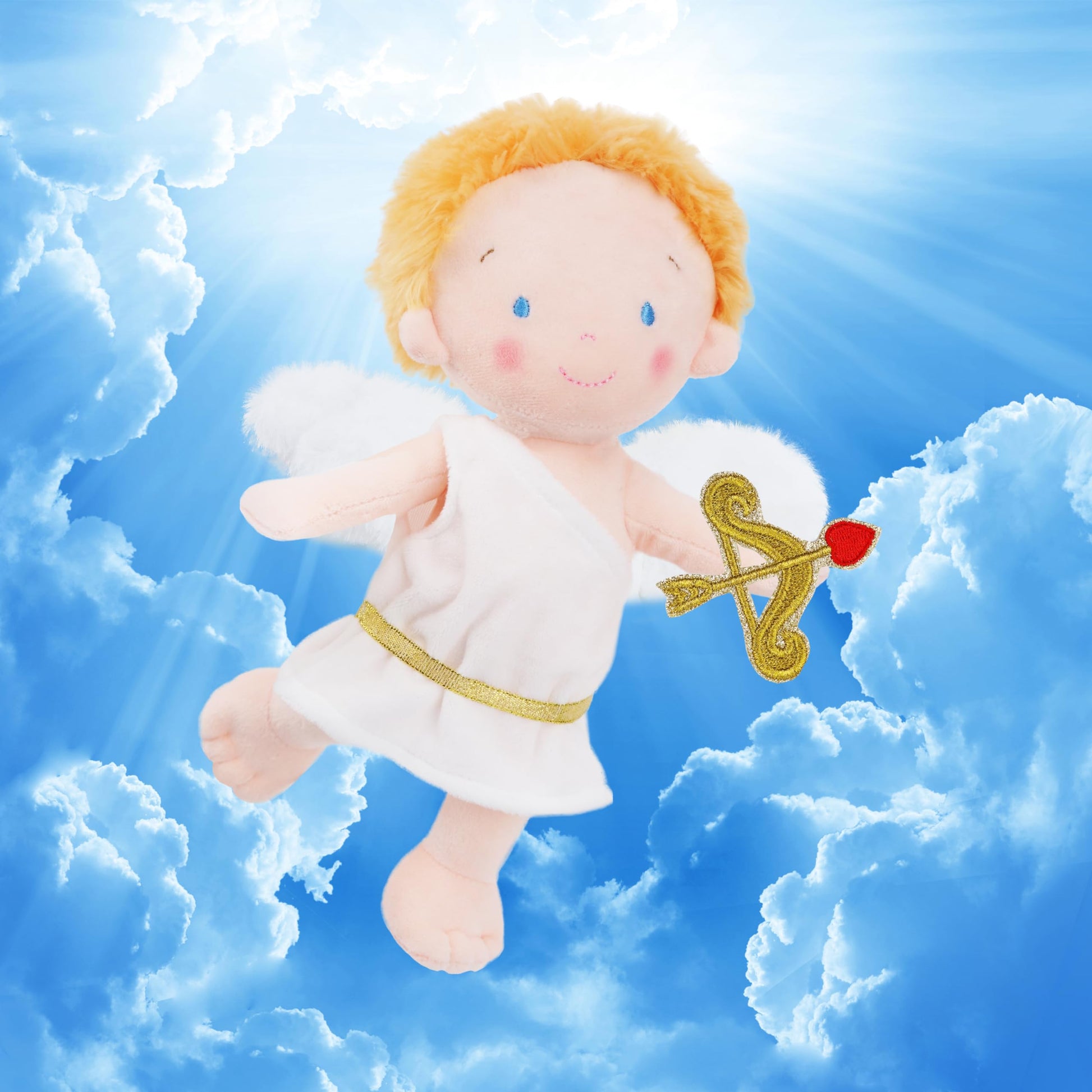 June Garden 10" Straight to The Heart Cupid - Adorable Plush Soft Baby Doll - Valentines Day Gift