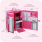 Badger Basket Portable Doll Kitchen Set for 12 Inch Dolls - Includes Oven, Fridge, Table, Chairs & Accessories