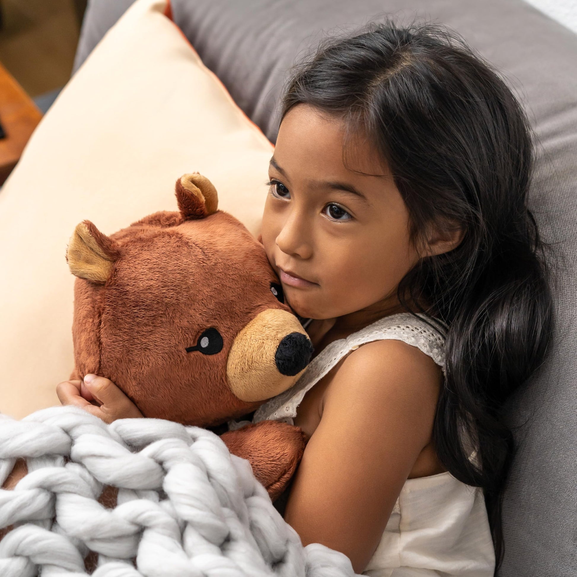 HUGIMALS Darby the Bear 20 Inch 4.5 lb Heavy Cute Sensory Weighted Comfort Plush | Large Unscented Washable Self Care Calming Stuffed Animal for Kids