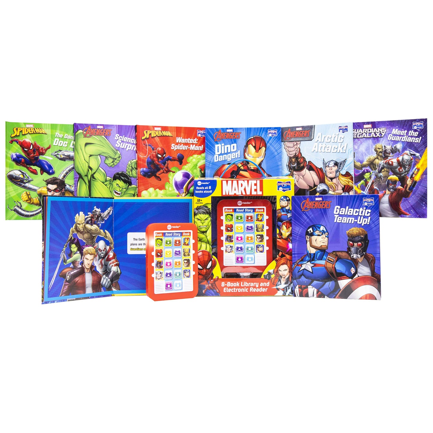 Marvel Superheroes Sound Book Library with Electronic Me Reader Bundle