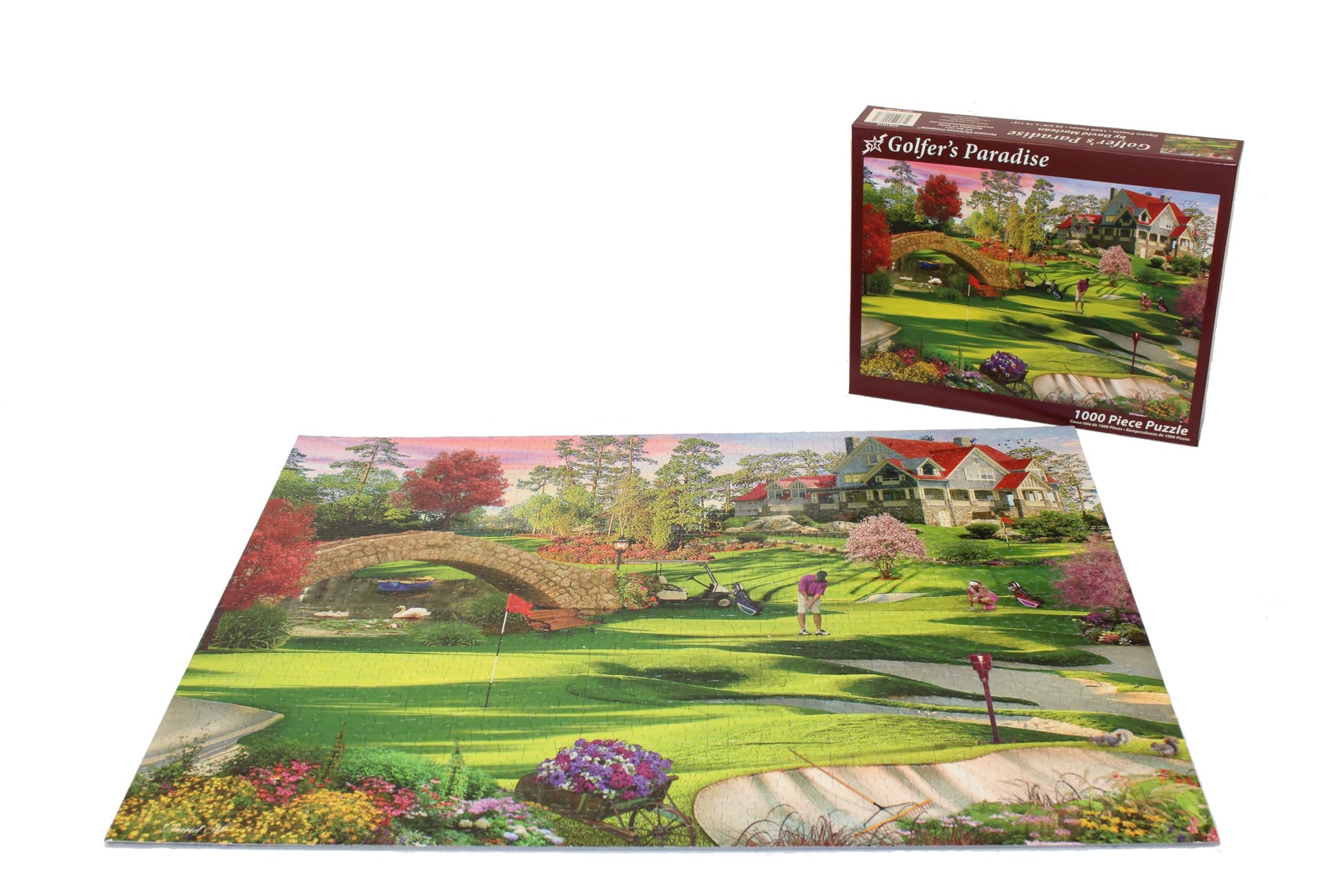 Vermont Christmas Company Golfer's Paradise Jigsaw Puzzle 1000 Piece