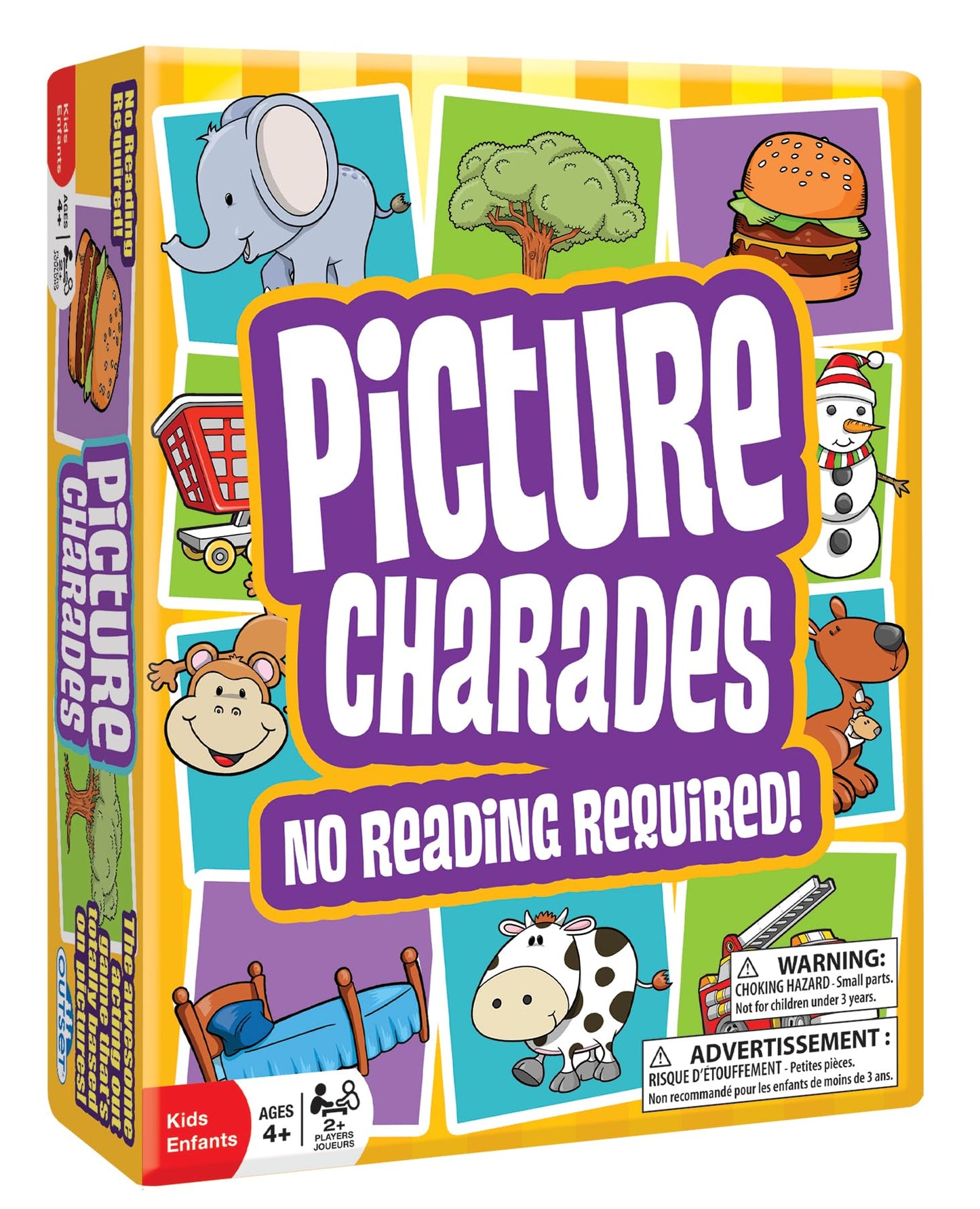 Outset Media Picture Charades for Kids - No Reading Required! - Contains 4 Deck, 192 Cards Total - Ages 4+