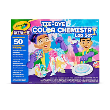 Crayola Tie Dye Color Chemistry Set for Kids, STEAM/STEM Activities, Educational Toy, Ages 7, 8, 9, 10