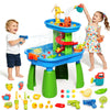 Water Table for Kids Ages 3-8,STEM 28PCS Rain Shower Sand & Water Play Set