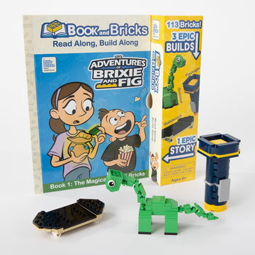 Little Bricks Build Experience, The Adventures of Brixie and Fig | Interactive Reading & Building Blocks Toy for Children & Kids, Gift for Boys &