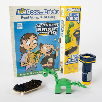Little Bricks Build Experience, The Adventures of Brixie and Fig | Interactive Reading & Building Blocks Toy for Children & Kids, Gift for Boys &