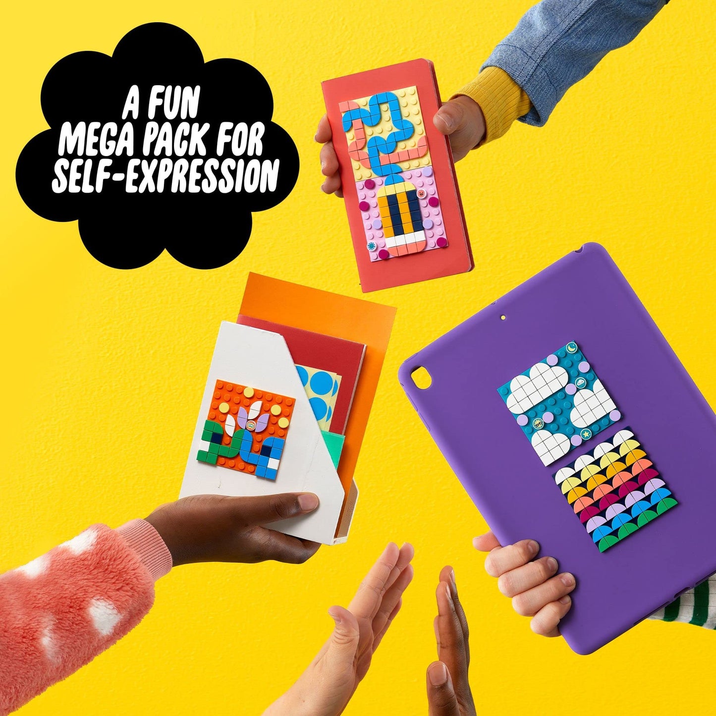 LEGO DOTS Adhesive Patches Mega Pack 41957 Arts and Crafts 5-in-1 Mosaic Making Building Kit, DIY Sticker Patches, Gift Idea for Creative Kids, Make