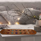 Coffee Table African Stone Game - Solid Wood with Walnut Stain