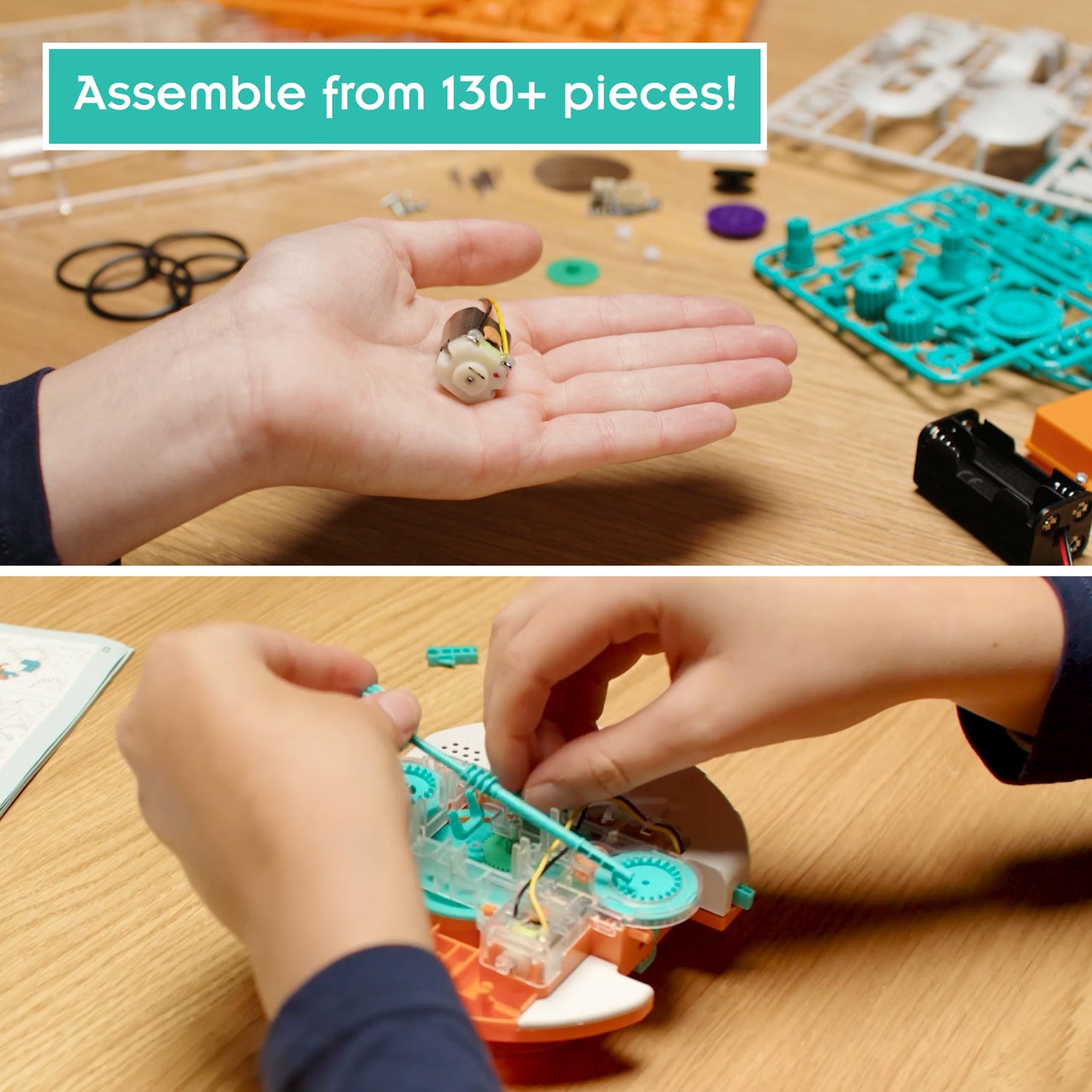 Thames & Kosmos Dusty Robot Vacuum Cleaner STEM Kit | Build a Desktop Robotic Vacuum with Sensors, Explore Robotics, Engineering & Mechanical Devices