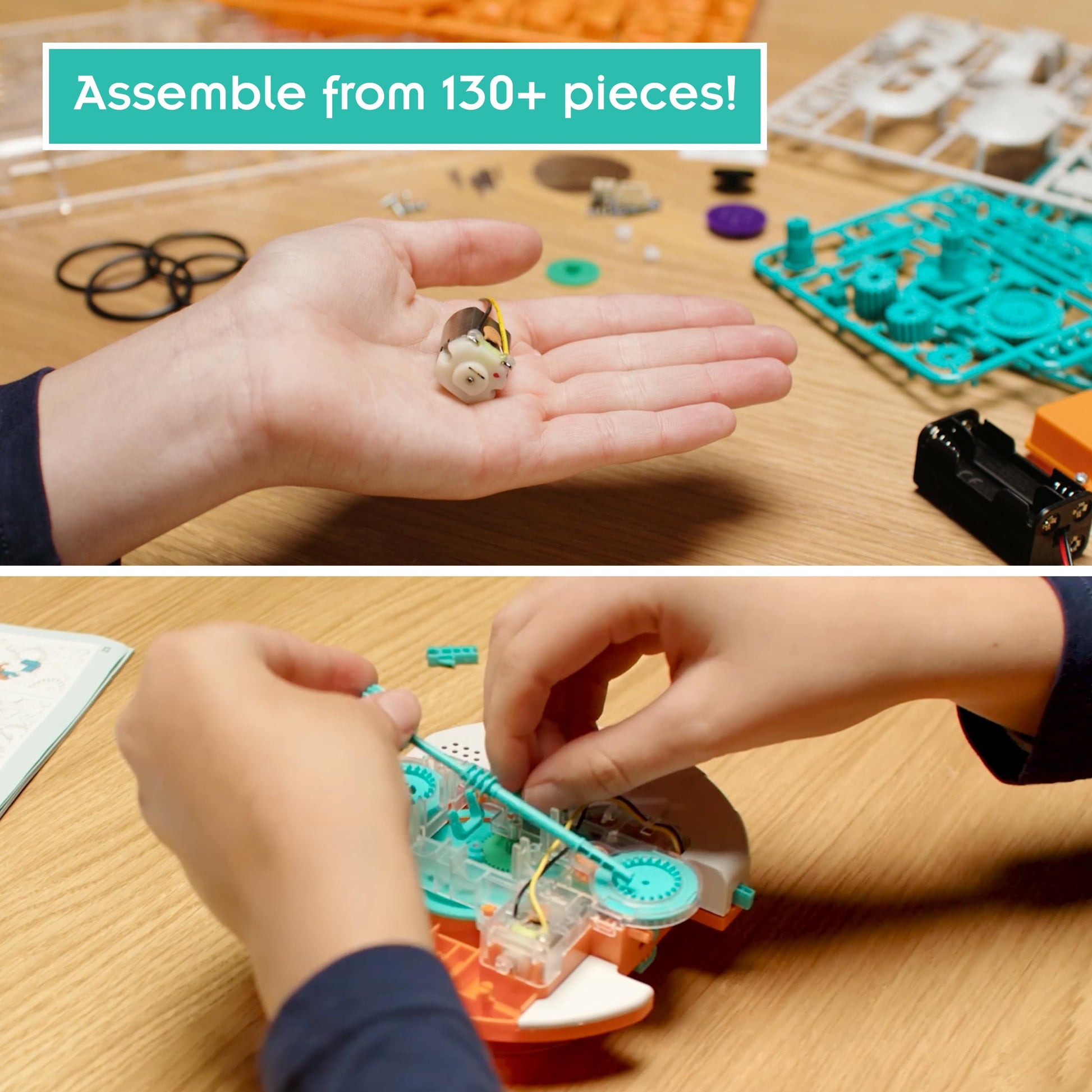 Thames & Kosmos Dusty Robot Vacuum Cleaner STEM Kit | Build a Desktop Robotic Vacuum with Sensors, Explore Robotics, Engineering & Mechanical Devices