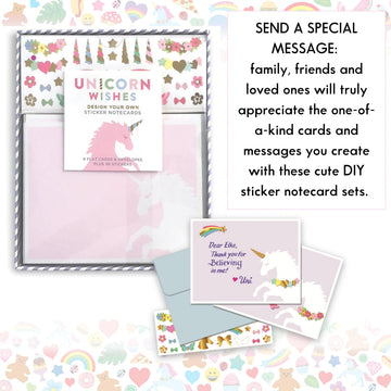 Mrs. Grossman's Design Your Own Sticker Notecards Card Making Kit - includes 8 Cards, Envelopes, and Classic Stickers - Create DIY Thank You