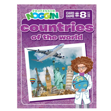 Outset Media Professor Noggin's Countries of The World Trivia Card Game - an Educational Trivia Based Card Game for Kids - Trivia, True or False