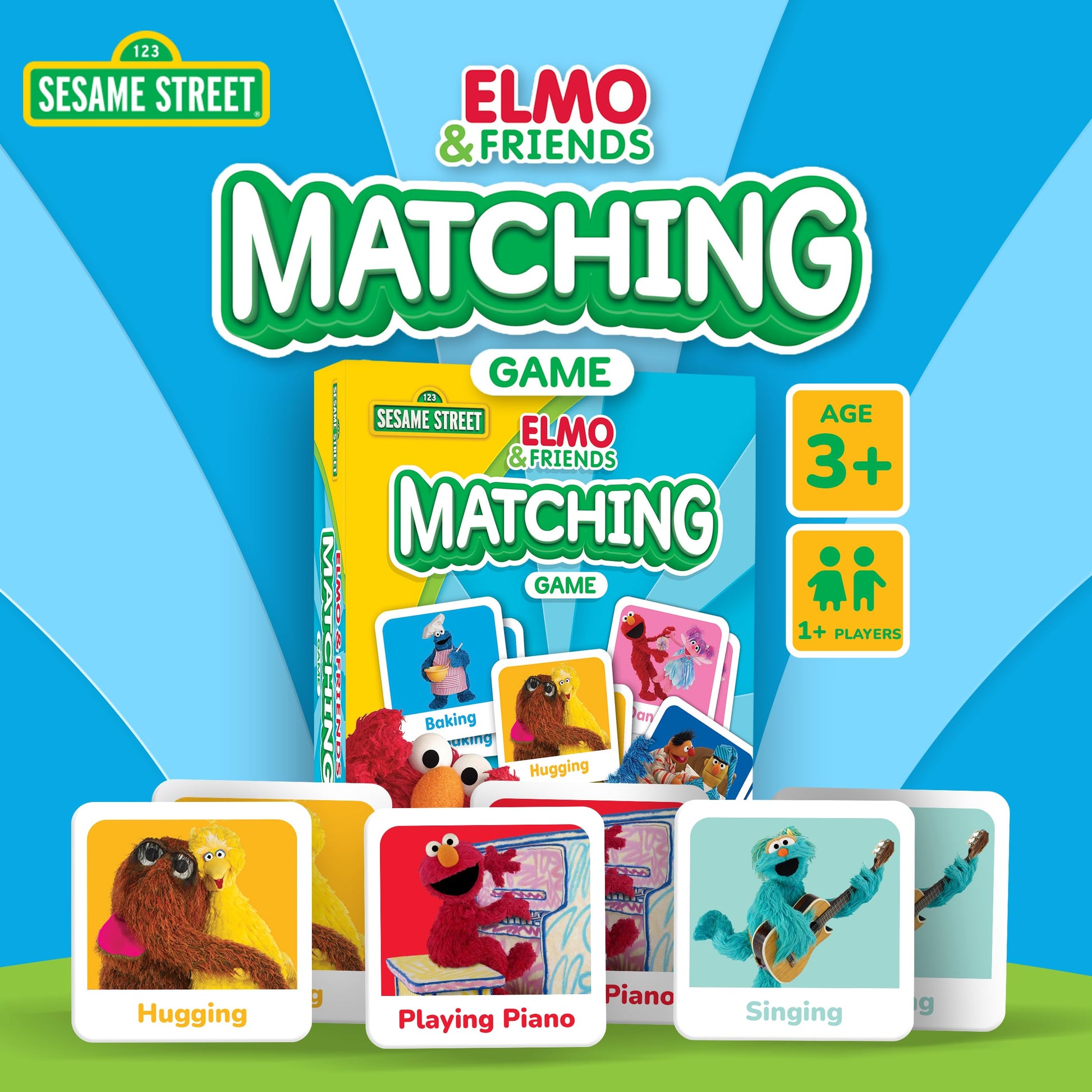 MasterPieces Kids Games - Sesame Street Matching Game - Fun for Kids and Family - Laugh and Learn
