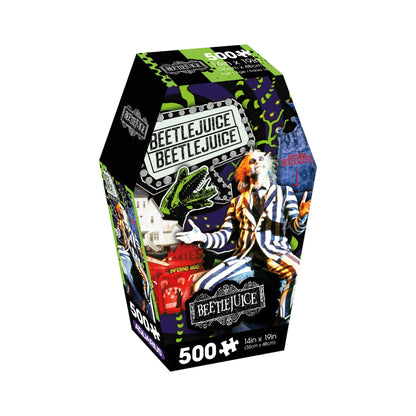 AQUARIUS Beetlejuice 500 Piece Jigsaw Puzzle in Coffin Box