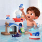 iPlay, iLearn Bath Toys for Toddlers 2-4, Kids Lighthouse Bathtub Shower Toy Set, Wind up Swimming Boat, Baby Bathtime Floating Fish Water Play, Fun