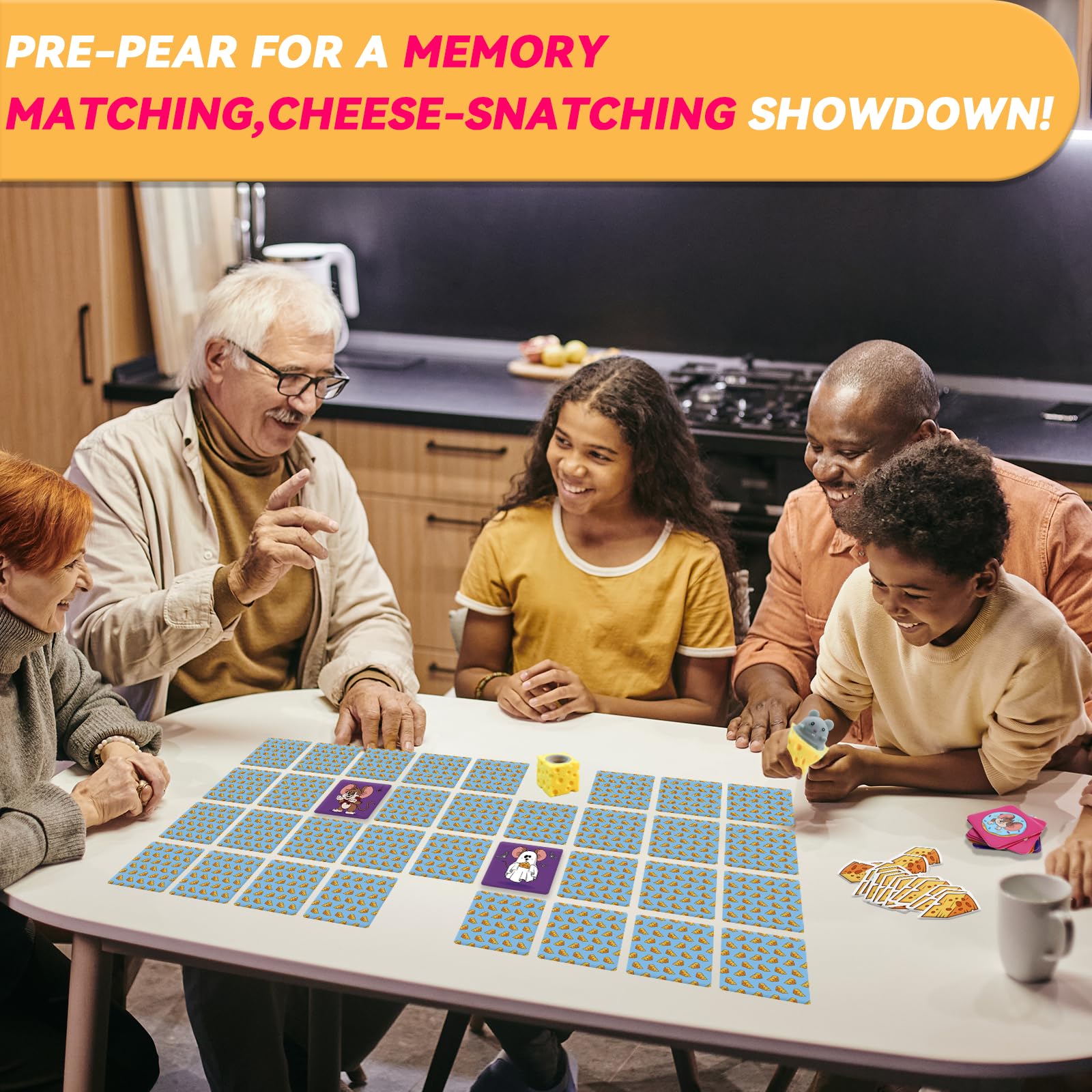 Floatlive The Hilarious Memory Matching Card Games, Mouse & Cheese-Snatching Party Game | Family Board Game for Kids, Teens & Adults | 2-6 Players