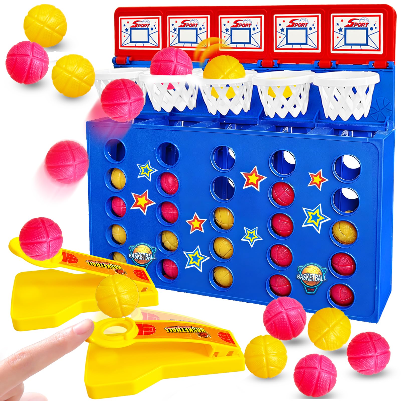 Szsrcywd Tabletop Basketball Game Toys,Desktop Basketballs Shooting Games Small Indoor Toy for Family Friends Office,Party Favors,Classroom