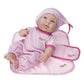 JC Toys Baby Doll Washable and Reusable Eco Diapers 4 Pack Fits Dolls 14 to 18 inch in Pink/White/Grey