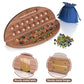 Wooden Mancala Board Game Set, Classic 2-Player Folding Game, Fun Classic Table Game with Solid Wooden Board for Adults (Wood)
