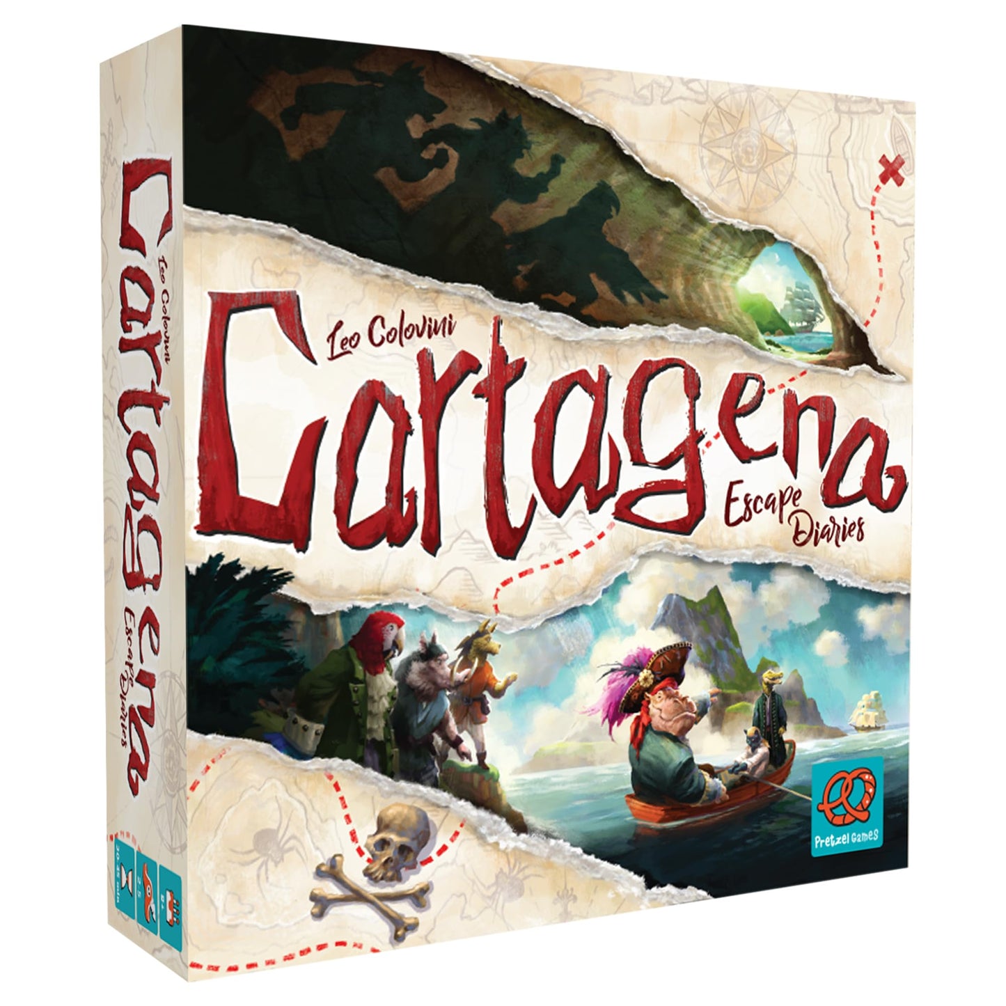 Cartagena Escape Diaries - Pirate Adventure Strategy Game for Kids and Adults, Ages 8+, 2-5 Players, 30-45 Min Playtime, by Pretzel Games
