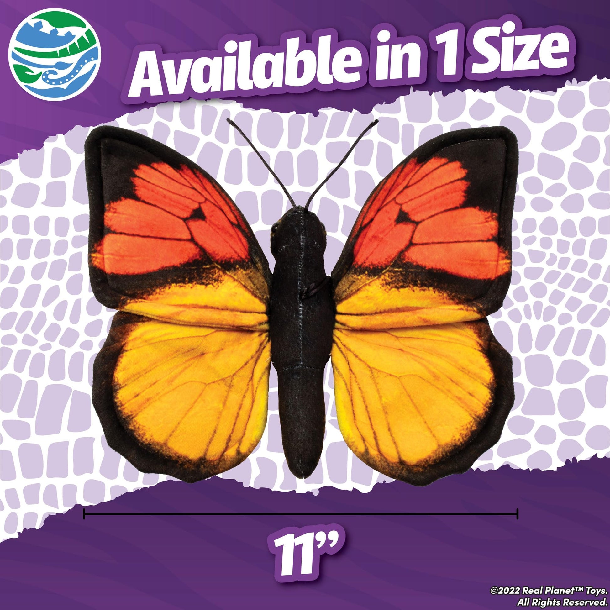 Real Planet 11" Butterfly Stuffed Animal - Realistic Insects and Bugs Green Stuffed Animal Butterfly Decorations, Butterfly Toy Plush Stuffed Animal