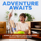 Adventure Awaits! Handmade Wooden Bow and Arrow Set w/Paracord Wrap | 10 Wood Arrows, Quiver, and 2 Targets | for Outdoor Play
