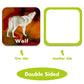 Hebayy 36 Pair Animal Matching Game Flash Cards Erasable (Each Measures 2” X 2”)
