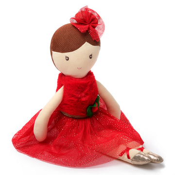 Bearington Collection Evie Christmas Plush, 16.5 Inch Ballerina Doll
