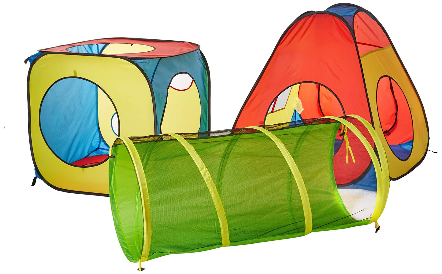 UTEX 8 in 1 Pop Up Kids Play Tent with 4 Tunnel, Indoor/Outdoor Playhouse