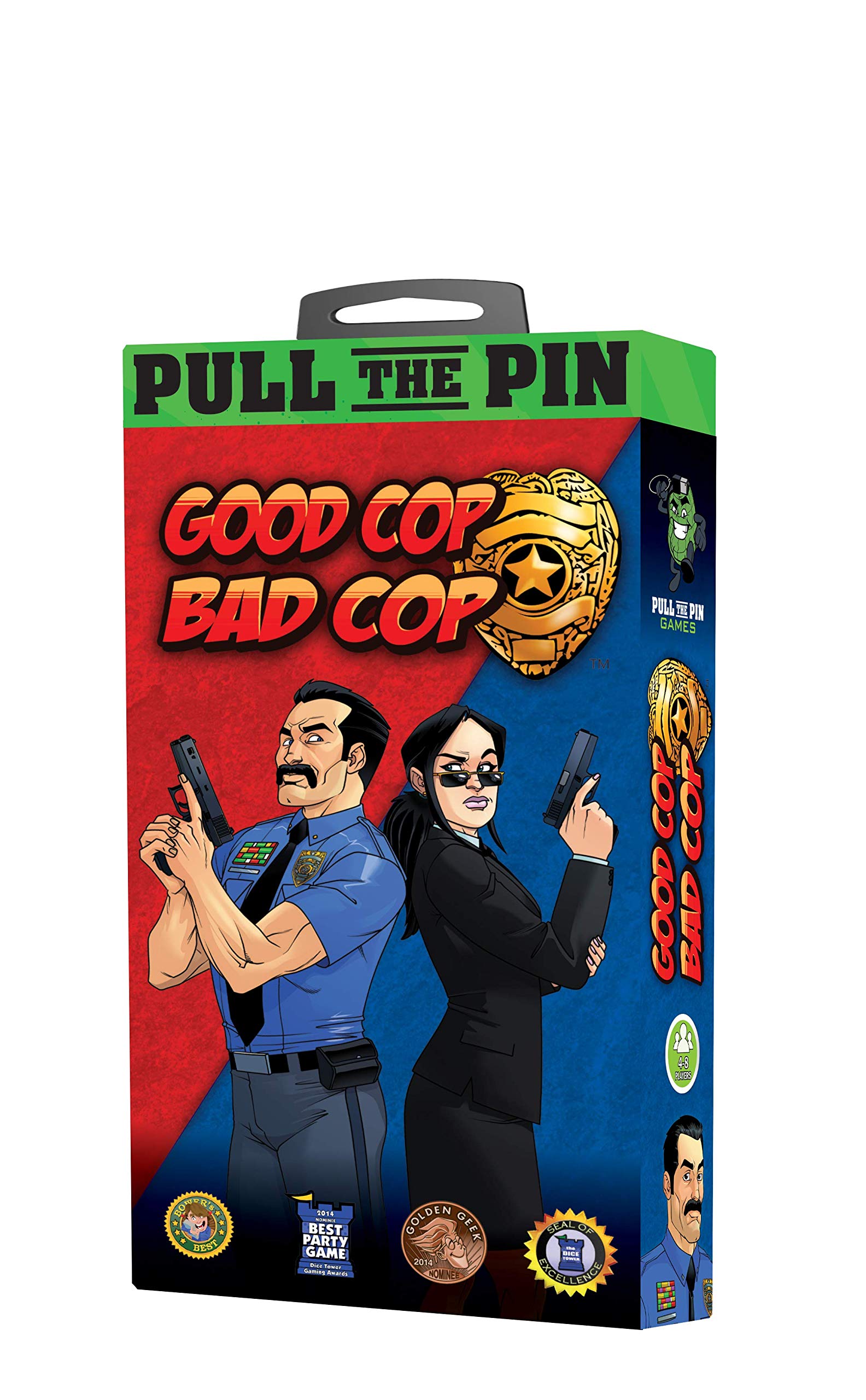 Pull the Pin Games Good Cop Bad Cop - Board Games & Card Games for Epic Fun - Hidden Identity Party Card Game - Fast-Paced Social Deduction - Easy